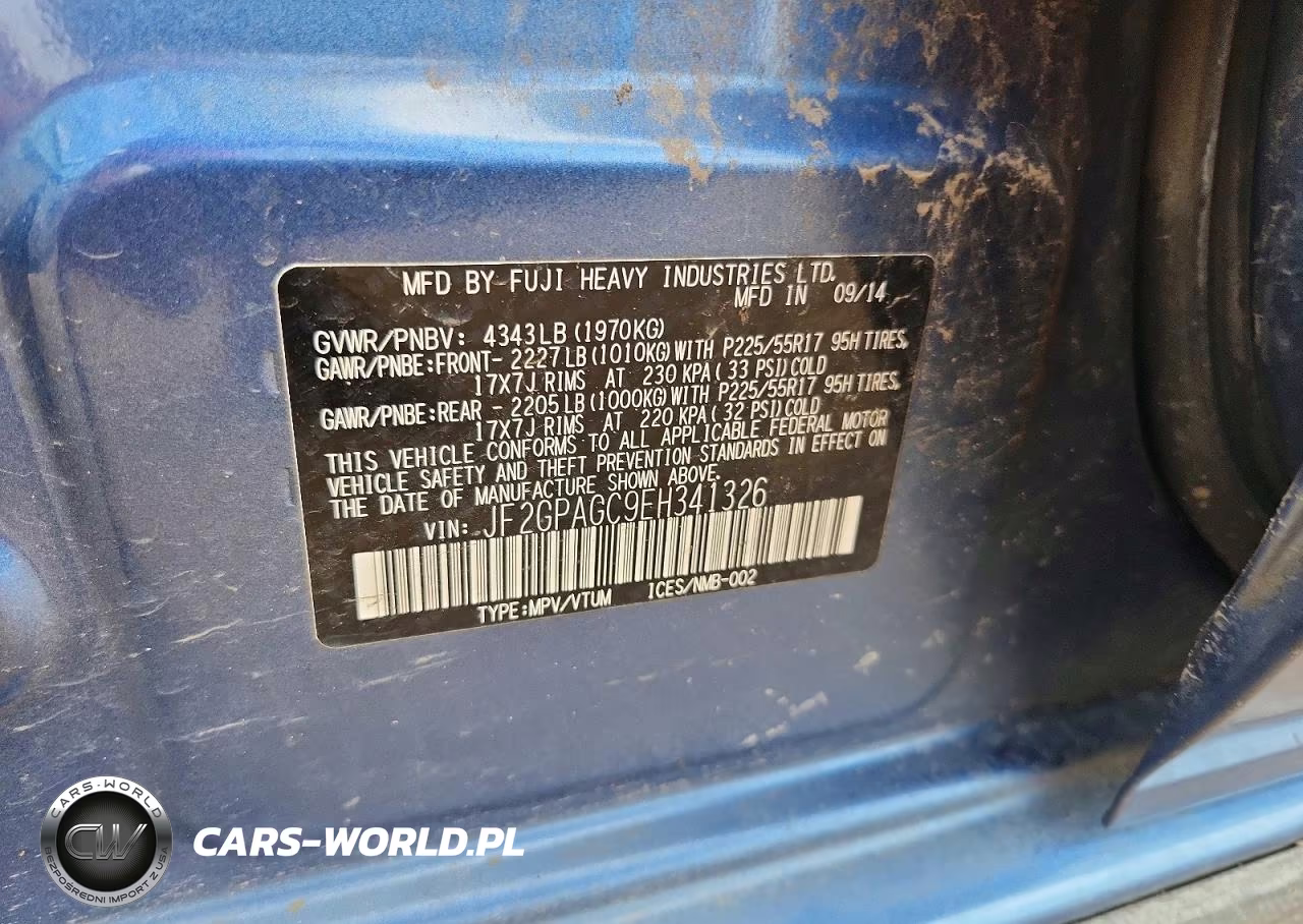 2014 Subaru Xv Crosstrek 2.0 Limited VIN:JF2GPAGC9EH341326 - 12