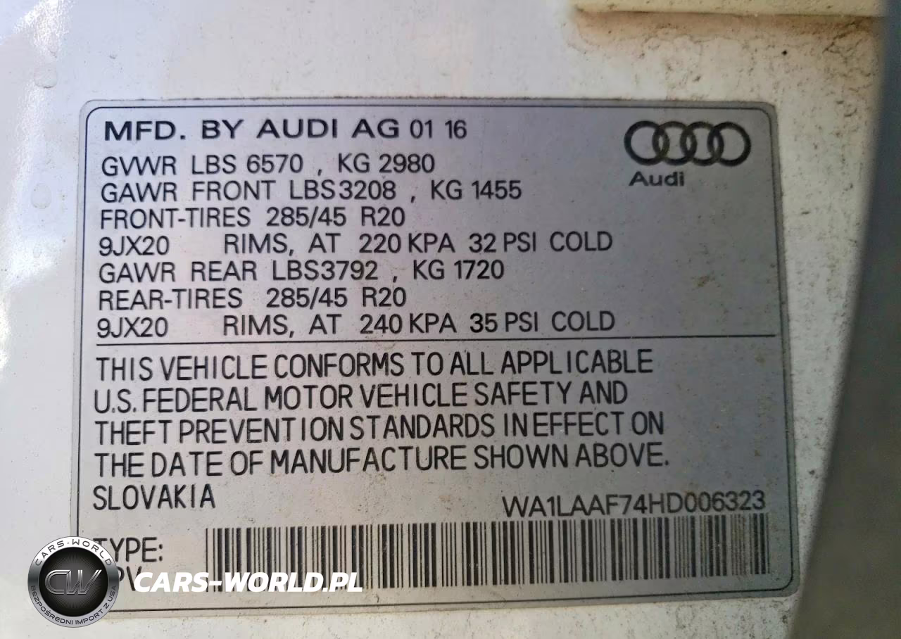 2017 Audi Q7 Premium Plus VIN:WA1LAAF74HD006323 - 13
