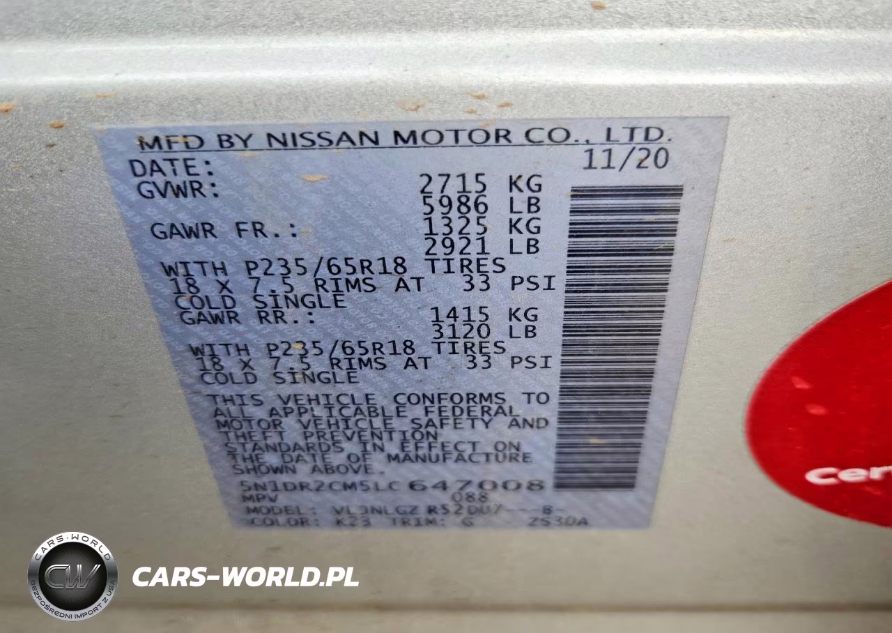 2020 Nissan Pathfinder Sl VIN:5N1DR2CM5LC647008 - 14