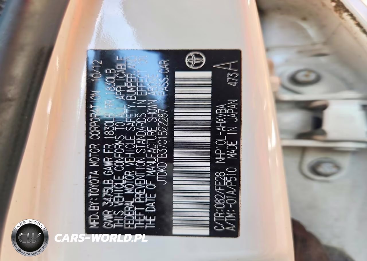 2012 Toyota Prius C One VIN:JTDKDTB37C1522287 - 12
