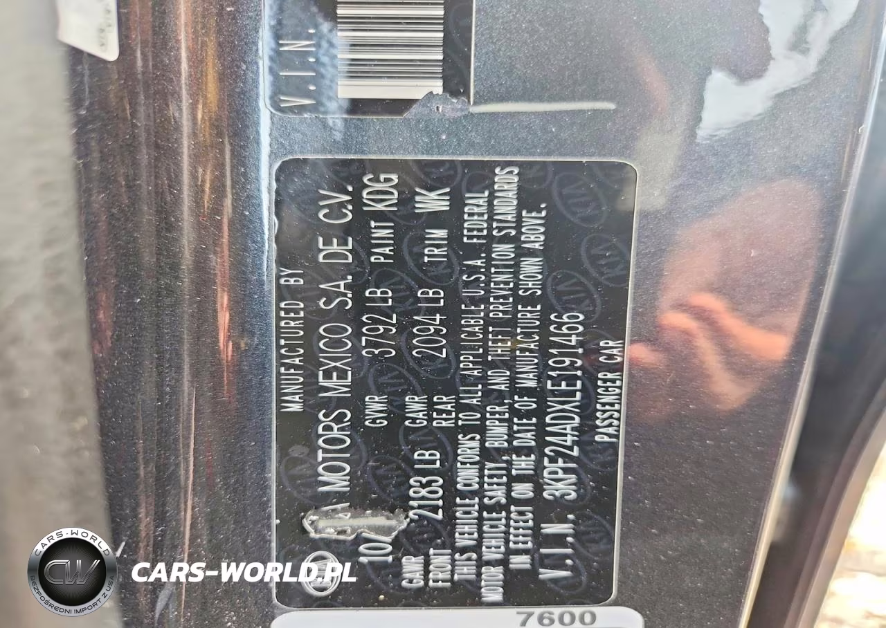 2020 Kia Forte Fe VIN:3KPF24ADXLE191466 - 12