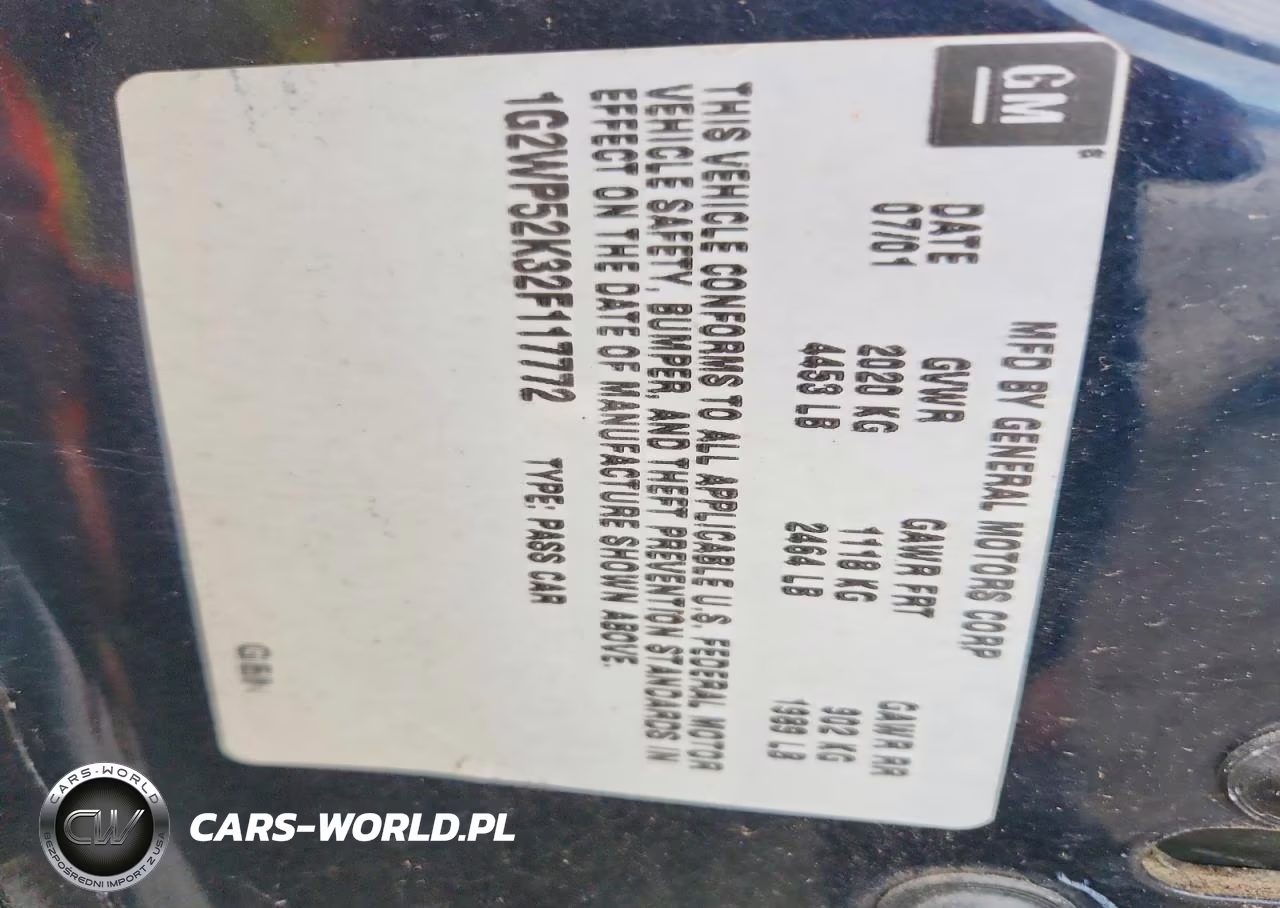 2002 Pontiac Grand Prix Gt VIN:1G2WP52K32F117772 - 12