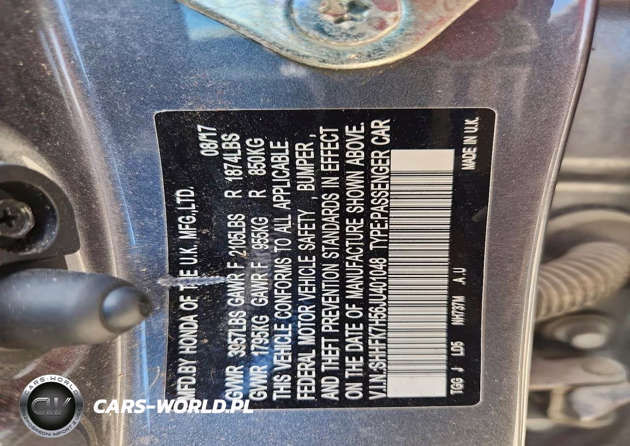 2018 Honda Civic Ex VIN:SHHFK7H56JU401048 - 12
