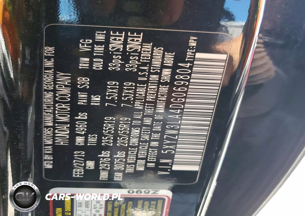 2013 Hyundai Santa Fe Sport 2.0T VIN:5XYZW3LA4DG069804 - 13
