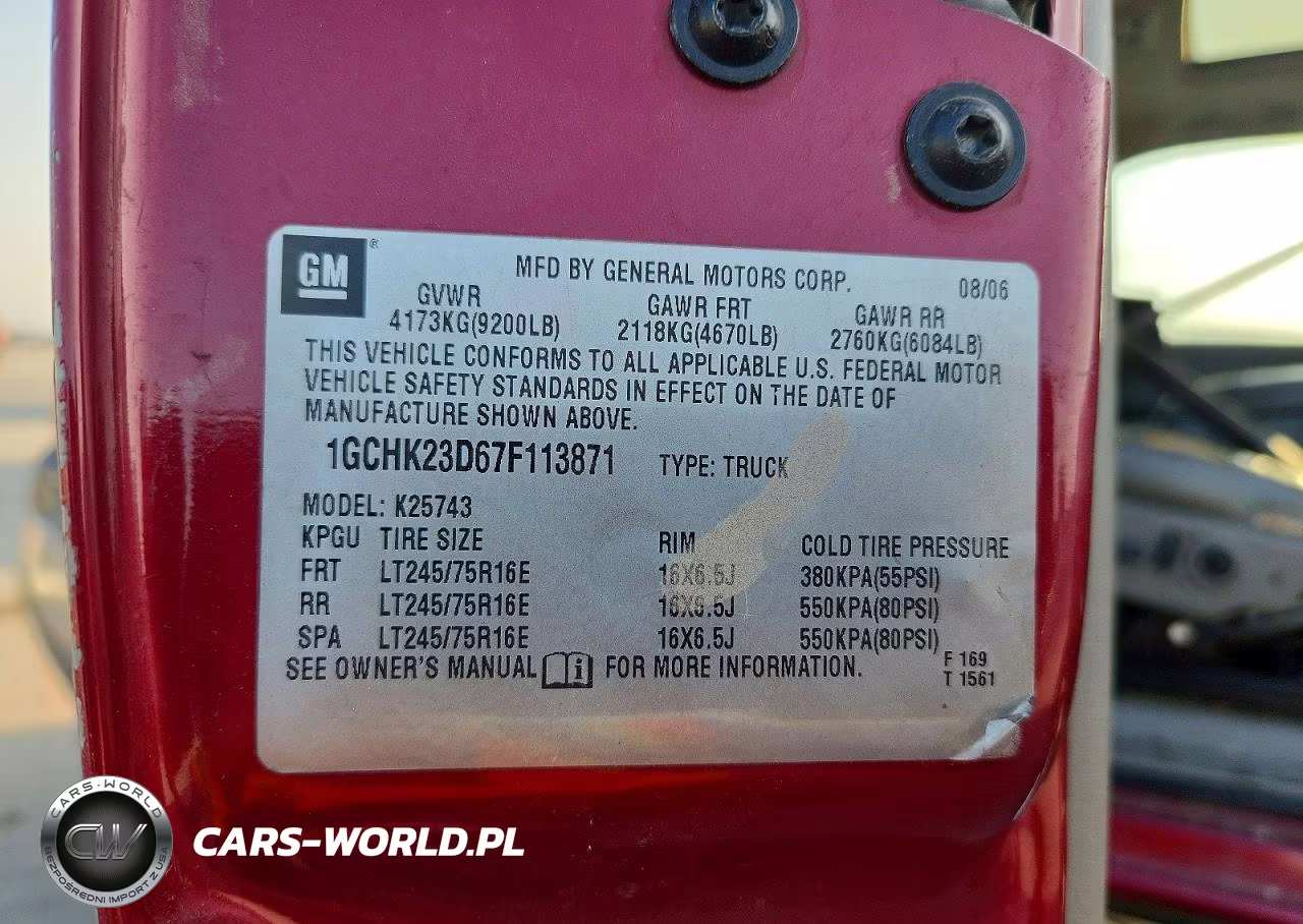 2007 Chevrolet Silverado K2500 Heavy Duty VIN:1GCHK23D67F113871 - 12