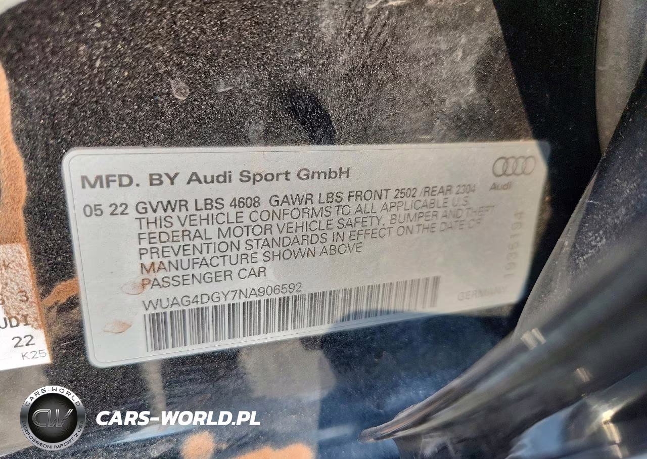 2022 Audi Rs3 VIN:WUAG4DGY7NA906592 - 13