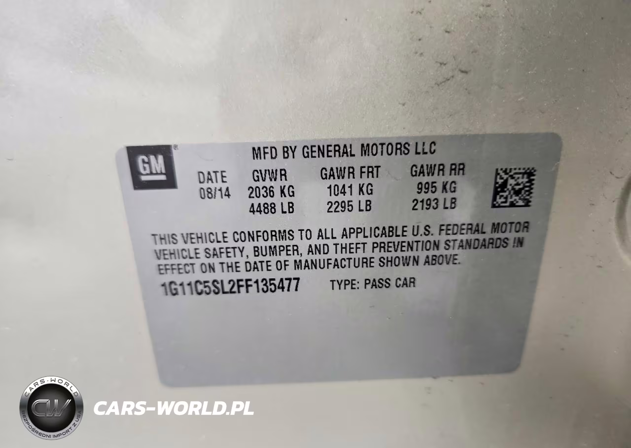 2015 Chevrolet Malibu 1Lt VIN:1G11C5SL2FF135477 - 12