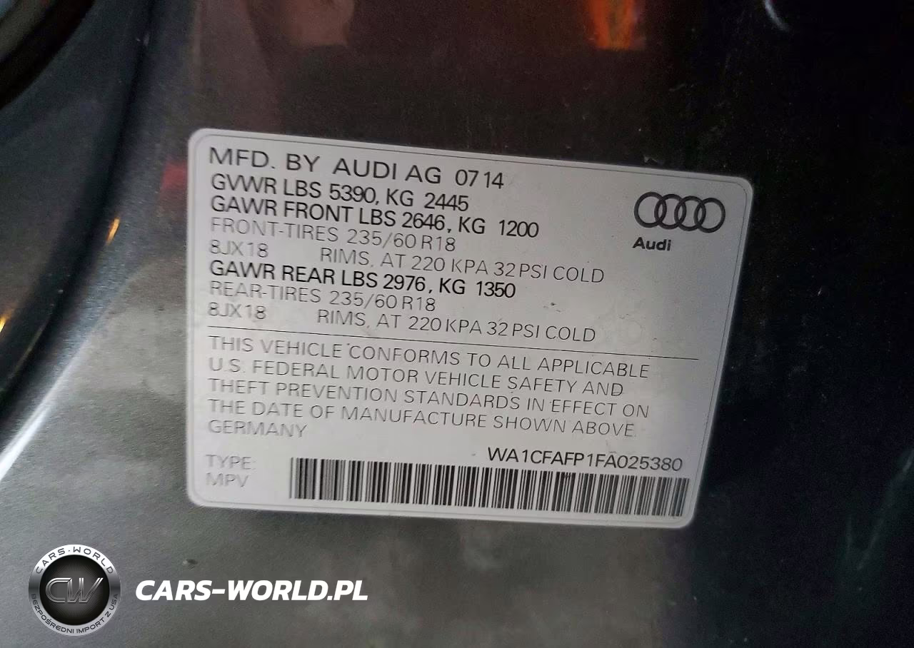 2015 Audi Q5 Premium VIN:WA1CFAFP1FA025380 - 13