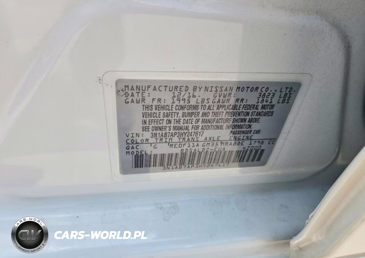 2017 Nissan Sentra Sv VIN:3N1AB7AP3HY247617 - 13