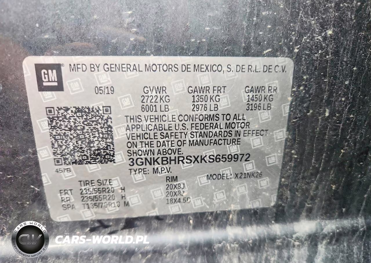 2019 Chevrolet Blazer 3Lt VIN:3GNKBHRSXKS659972 - 14