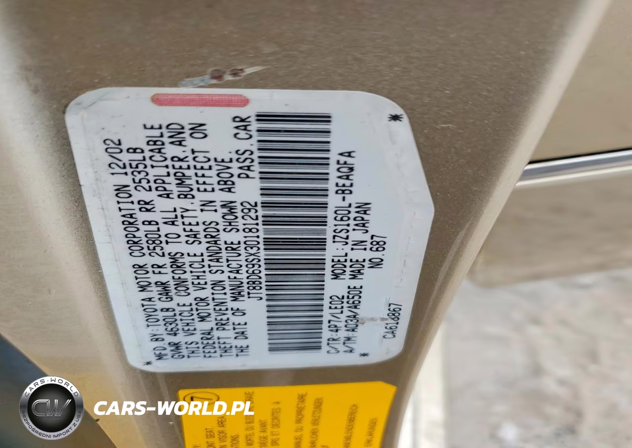 2003 Lexus Gs 300 VIN:JT8BD69SX30181292 - 12