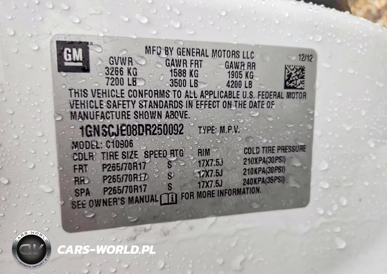 2013 Chevrolet Suburban C1500 Lt VIN:1GNSCJE08DR250092 - 13