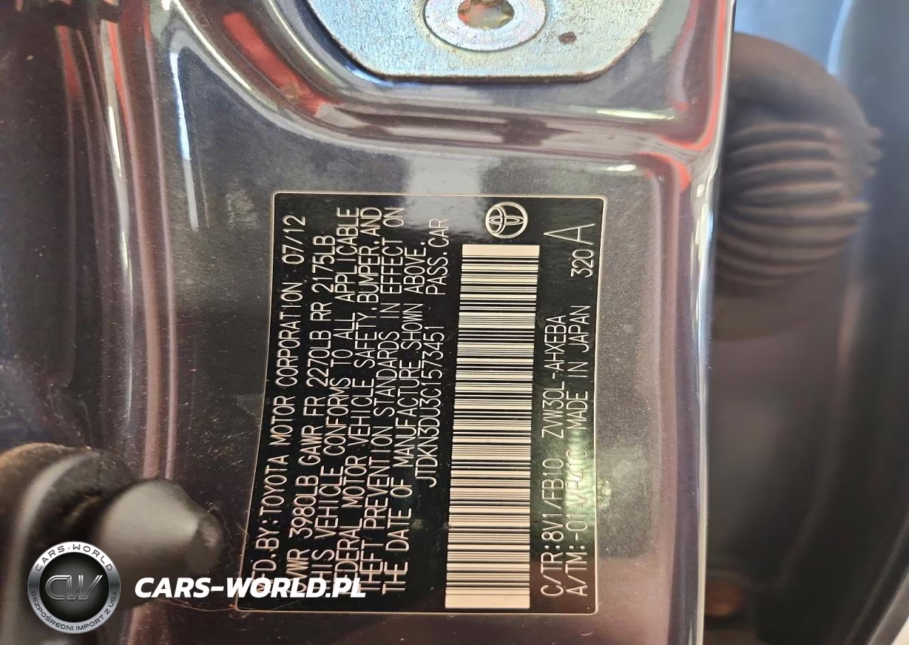2012 Toyota Prius Two VIN:JTDKN3DU3C1573451 - 12