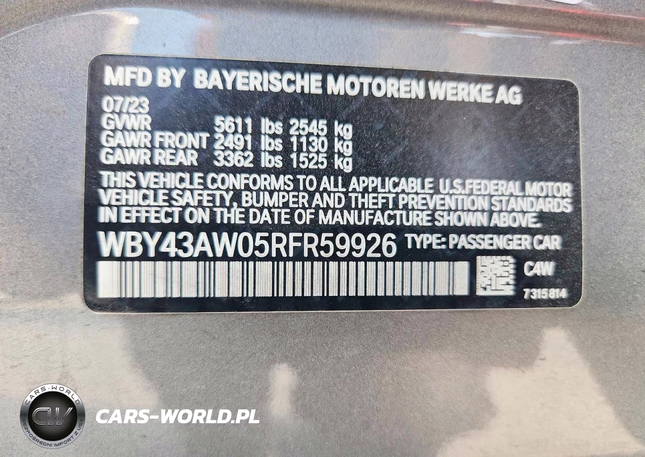 2024 BMW I4 Edrive 35 VIN:WBY43AW05RFR59926 - 12