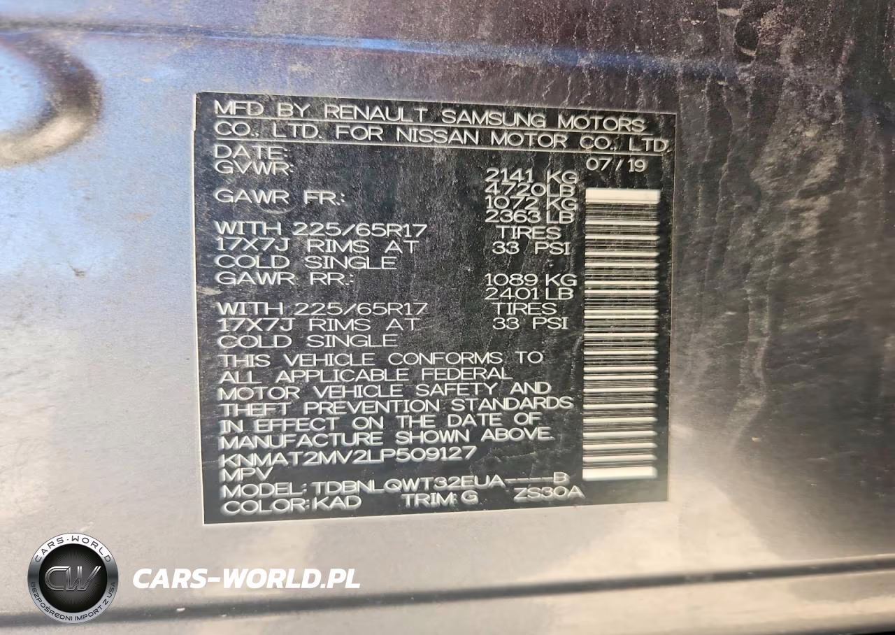2020 Nissan Rogue Sv VIN:KNMAT2MV2LP509127 - 13