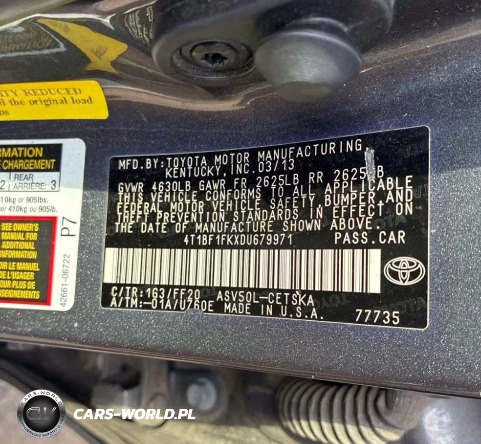 2013 Toyota Camry Se VIN:4T1BF1FKXDU679971 - 10