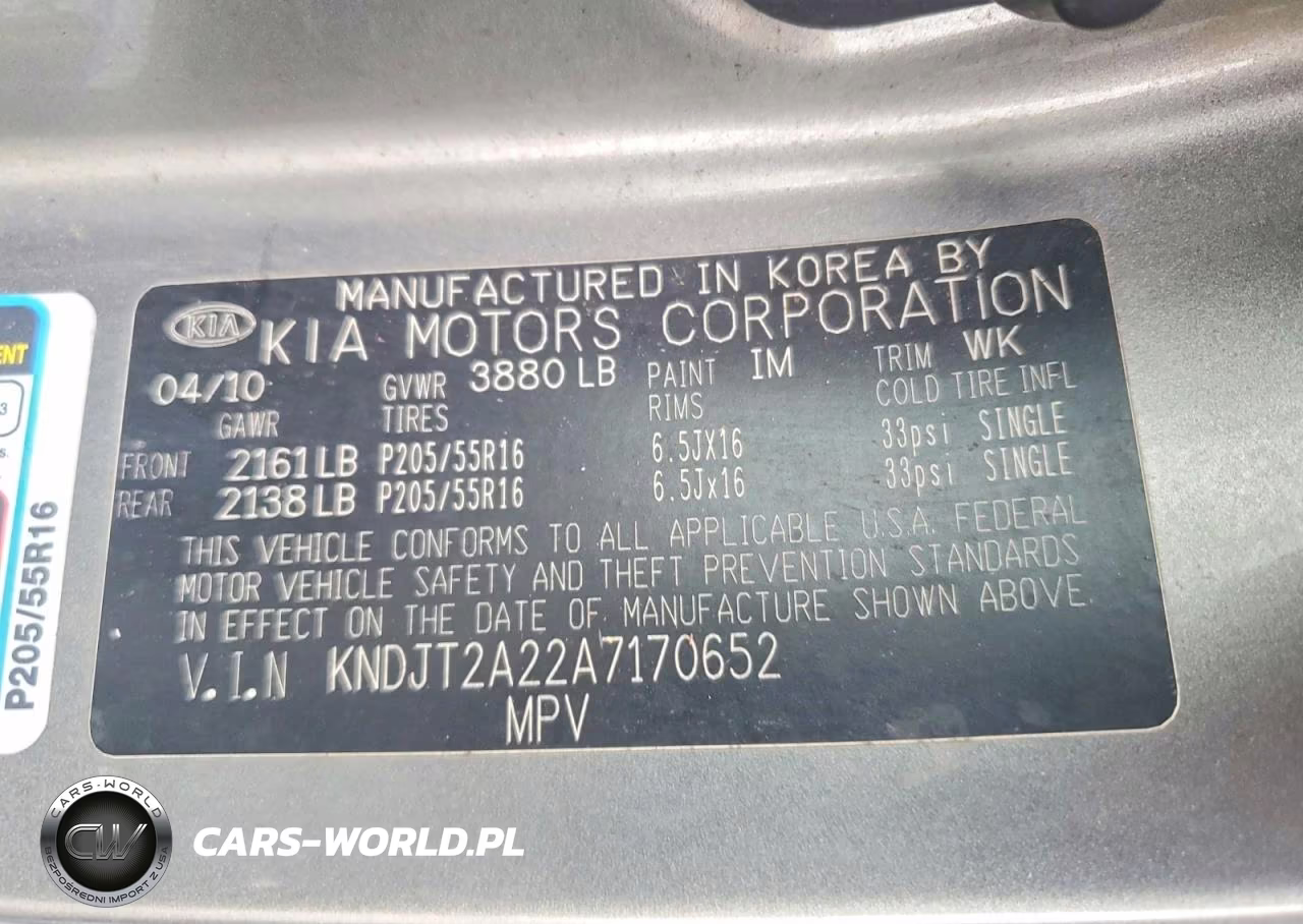 2010 Kia Soul + VIN:KNDJT2A22A7170652 - 13