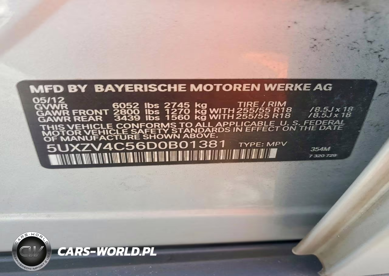 2013 BMW X5 xDrive35I VIN:5UXZV4C56D0B01381 - 12