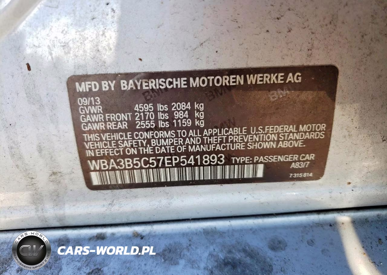 2014 BMW 328 Xi Sulev VIN:WBA3B5C57EP541893 - 13