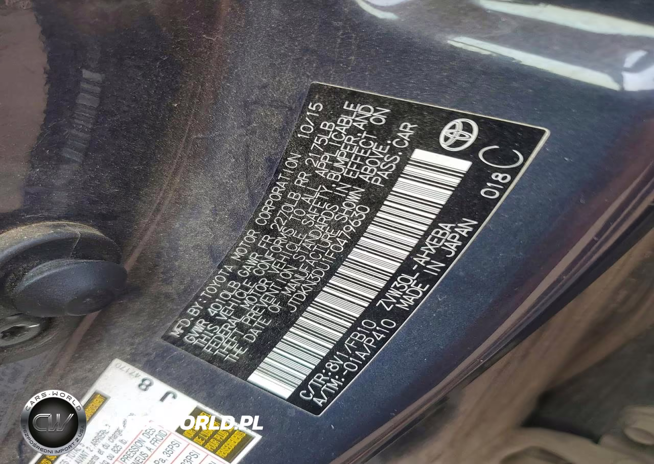 2015 Toyota Prius Two VIN:JTDKN3DU1F0479630 - 12