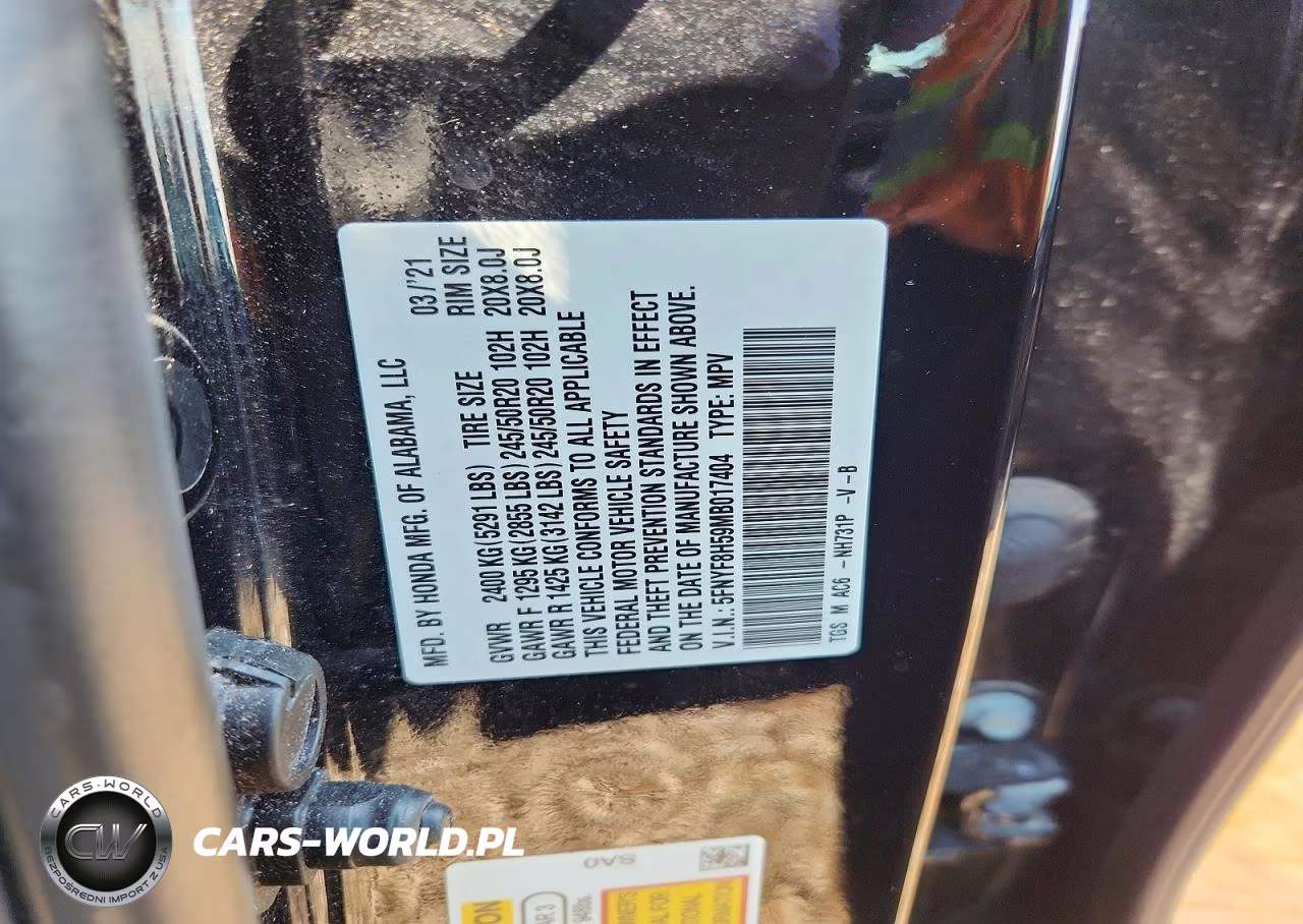 2021 Honda Passport Exl VIN:5FNYF8H59MB017404 - 13
