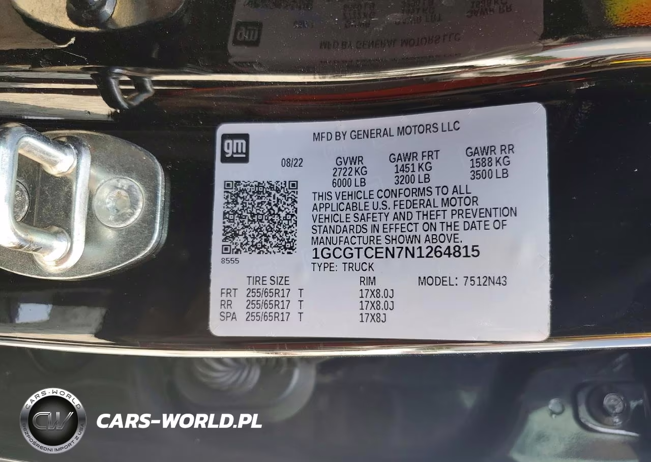 2022 Chevrolet Colorado Lt VIN:1GCGTCEN7N1264815 - 12