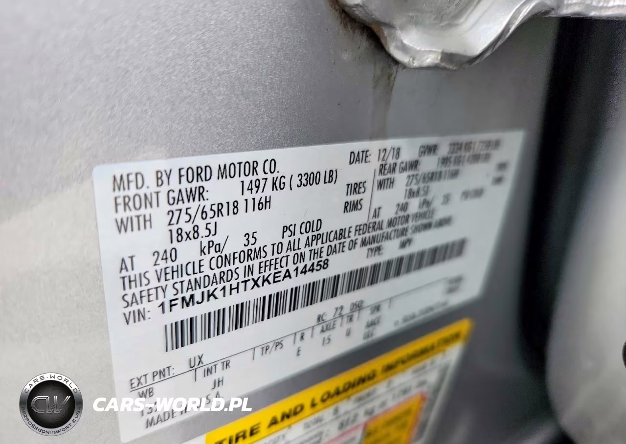 2019 Ford Expedition Max Xlt VIN:1FMJK1HTXKEA14458 - 13