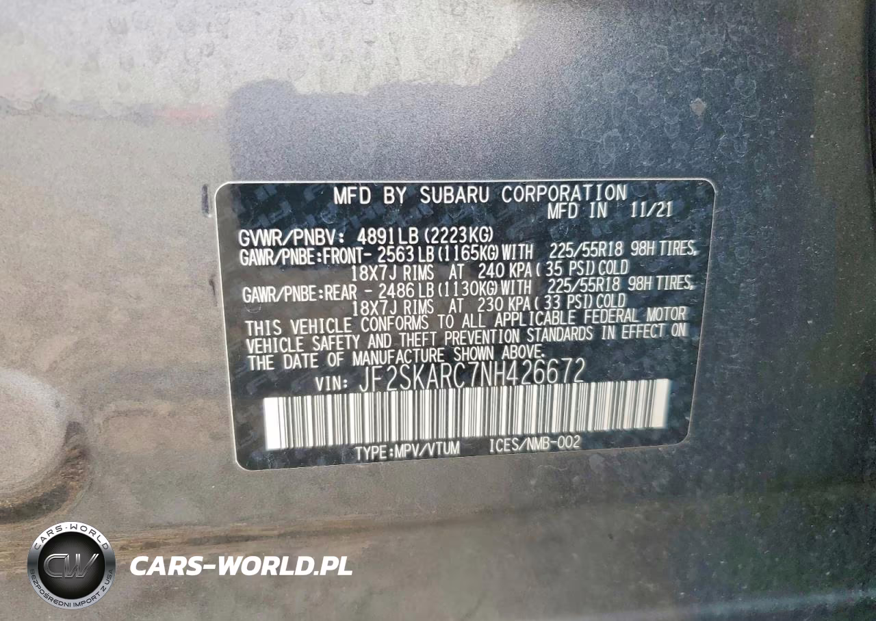 2022 Subaru Forester Touring VIN:JF2SKARC7NH426672 - 14