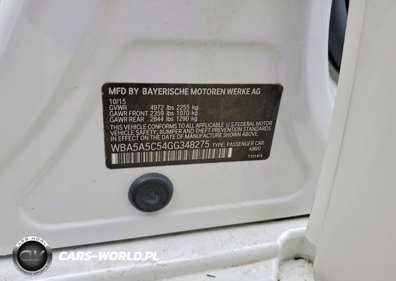 2016 BMW 528I VIN:WBA5A5C54GG348275 - 12