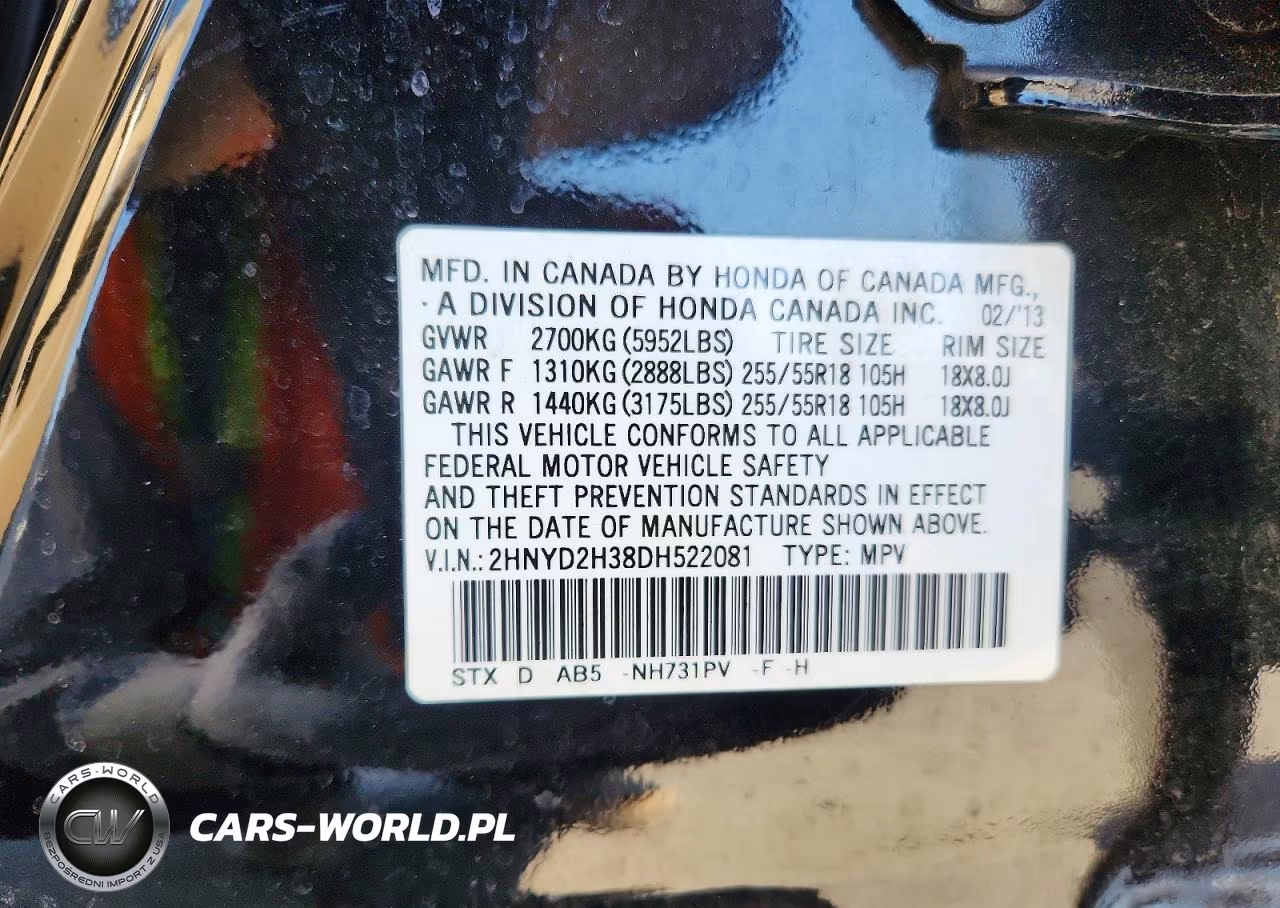 2013 Acura Mdx Technology VIN:2HNYD2H38DH522081 - 13
