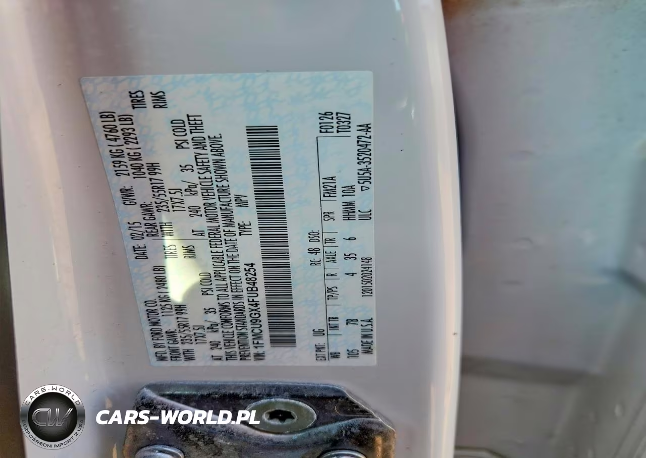 2015 Ford Escape Se VIN:1FMCU9GX4FUB48254 - 13