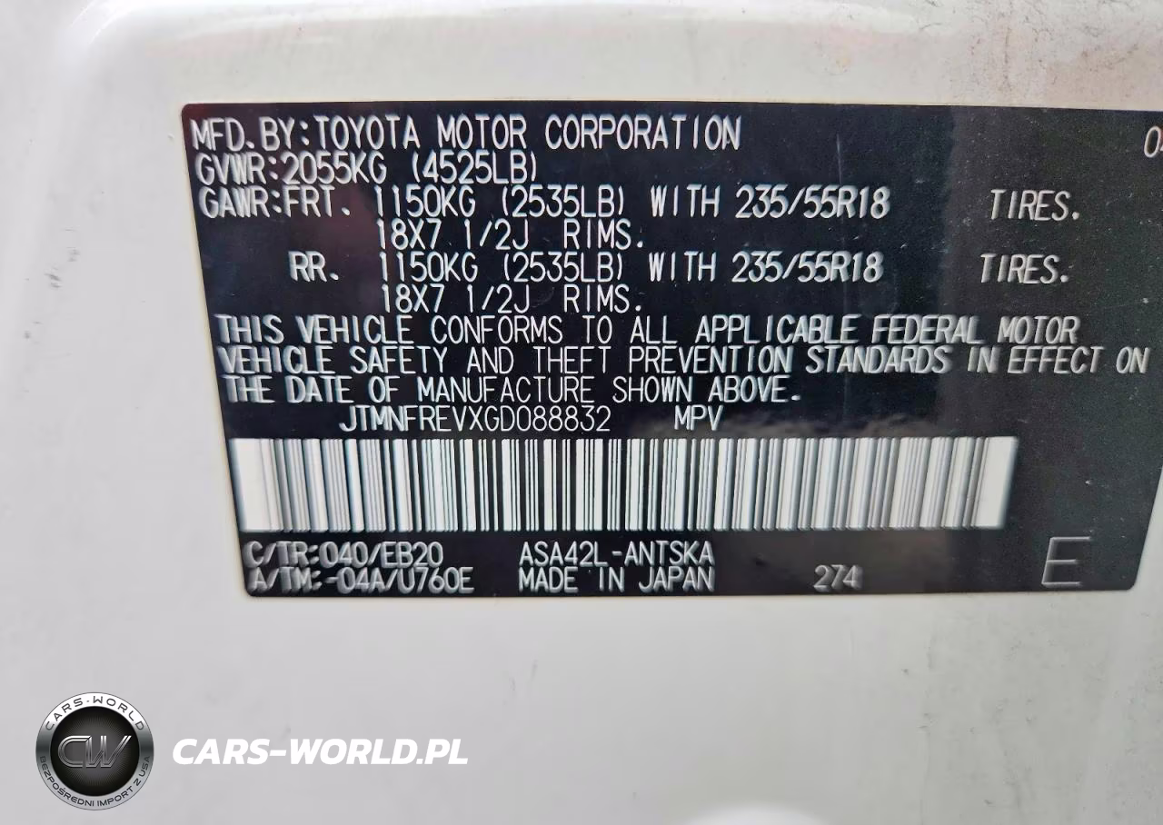 2016 Toyota Rav4 Se VIN:JTMNFREVXGD088832 - 13