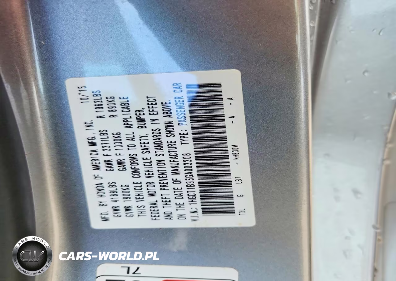 2016 Honda Accord Lx-S VIN:1HGCT1B35GA003208 - 12