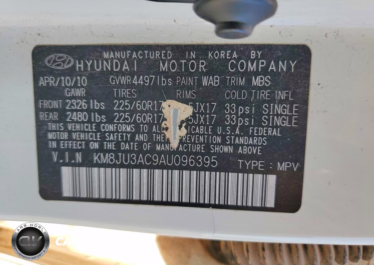 2010 Hyundai Tucson Gls VIN:KM8JU3AC9AU096395 - 13