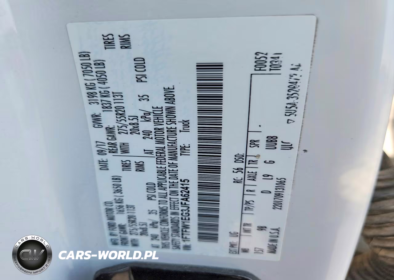 2018 Ford F150 Supercrew VIN:1FTFW1EG3JFA62415 - 13