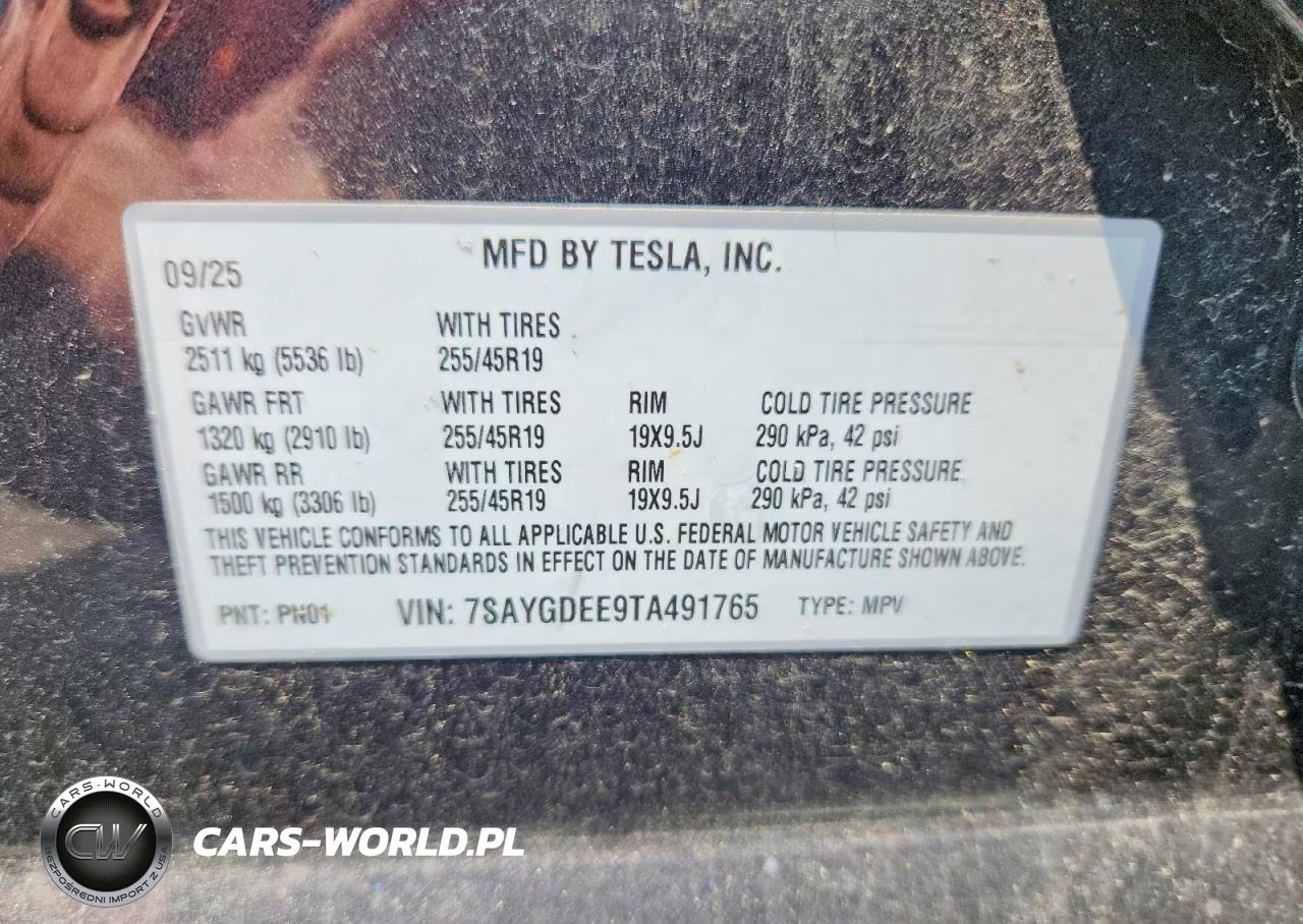 2026 Tesla Model Y VIN:7SAYGDEE9TA491765 - 12