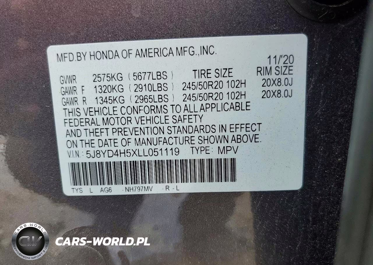 2020 Acura Mdx Technology VIN:5J8YD4H5XLL051119 - 14