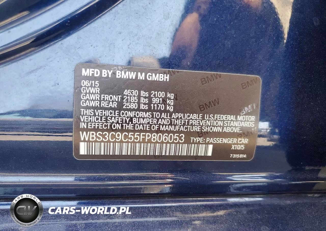 2015 BMW M3 VIN:WBS3C9C55FP806053 - 12