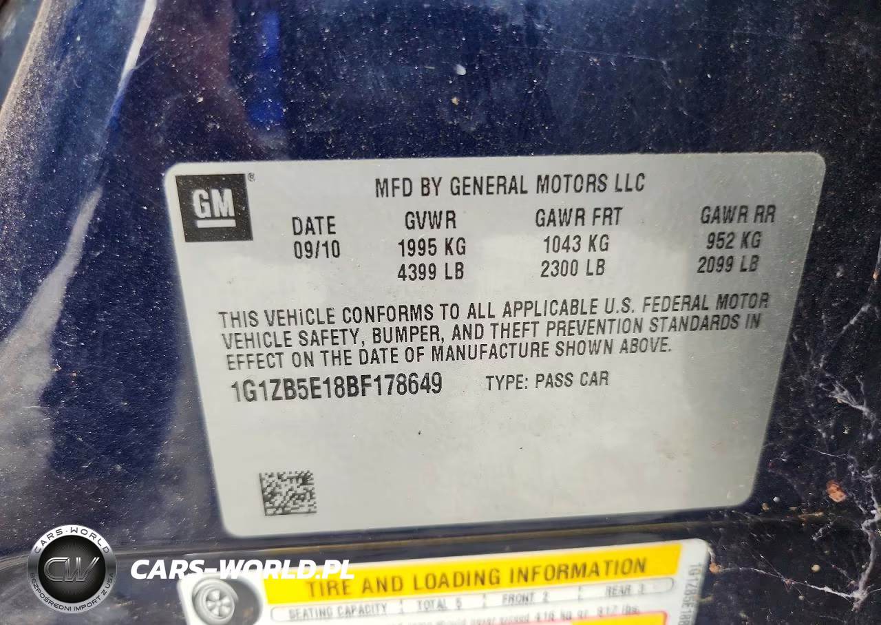 2011 Chevrolet Malibu Ls VIN:1G1ZB5E18BF178649 - 12