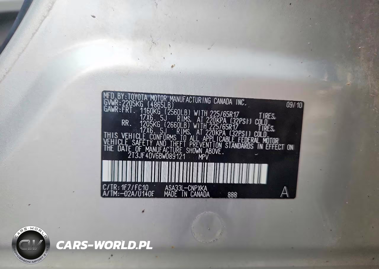 2011 Toyota Rav4 Base VIN:2T3JF4DV6BW089121 - 13