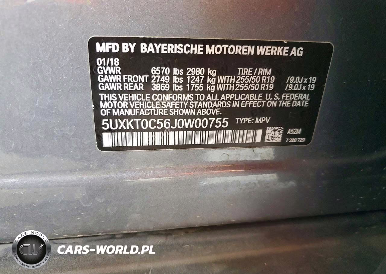 2018 BMW X5 Xdr40E VIN:5UXKT0C56J0W00755 - 12