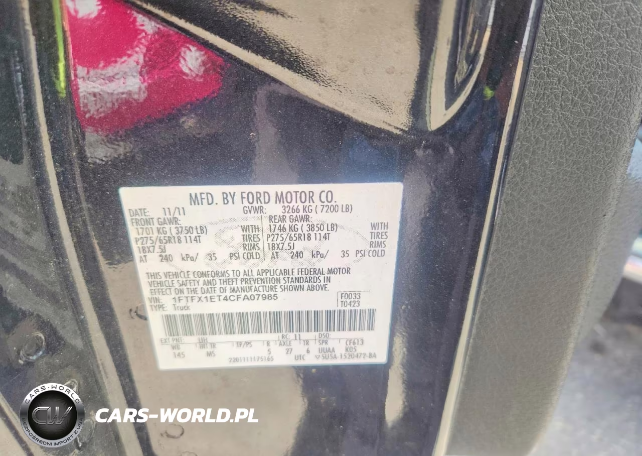 2012 Ford F150 Super Cab VIN:1FTFX1ET4CFA07985 - 12