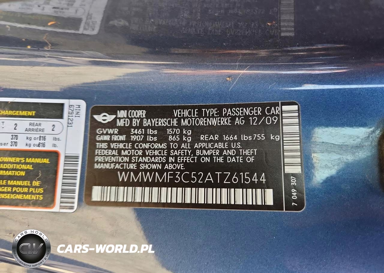 2010 Min Cooper VIN:WMWMF3C52ATZ61544 - 12