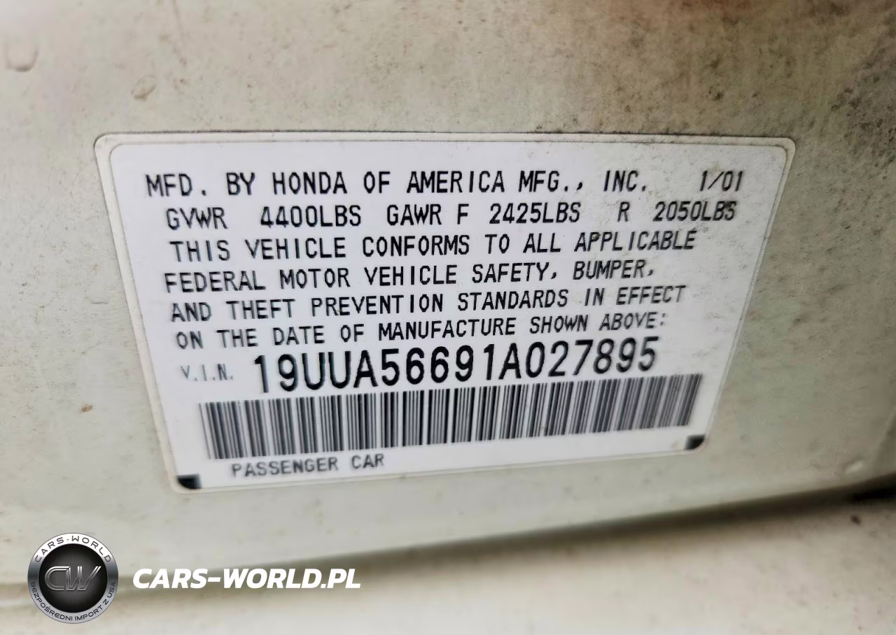 2001 Acura 3.2Tl VIN:19UUA56691A027895 - 12