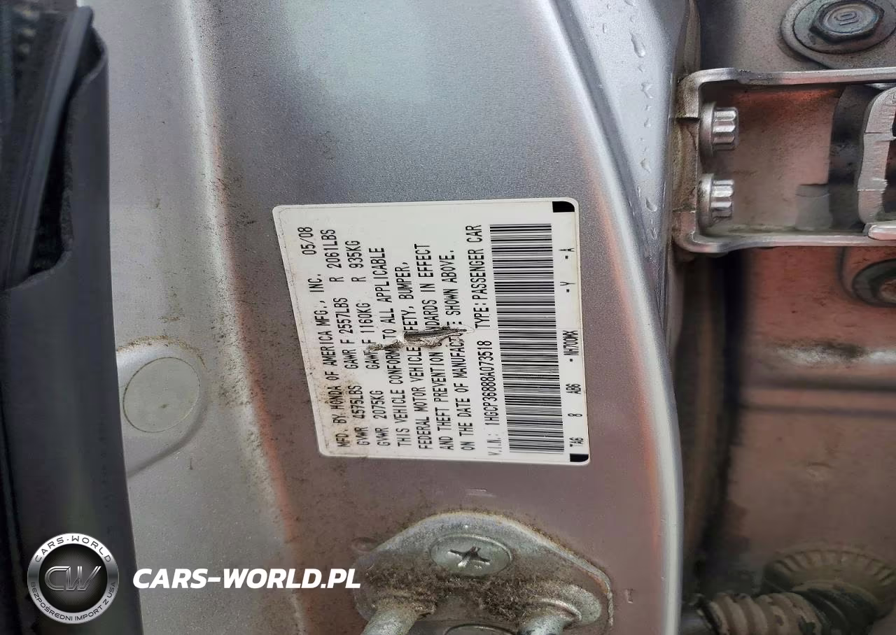 2008 Honda Accord 3.5 Ex-L VIN:1HGCP36888A073518 - 12
