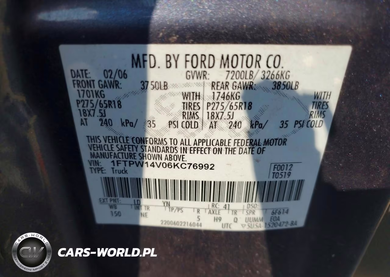 2006 Ford F150 Supercrew VIN:1FTPW14V06KC76992 - 12