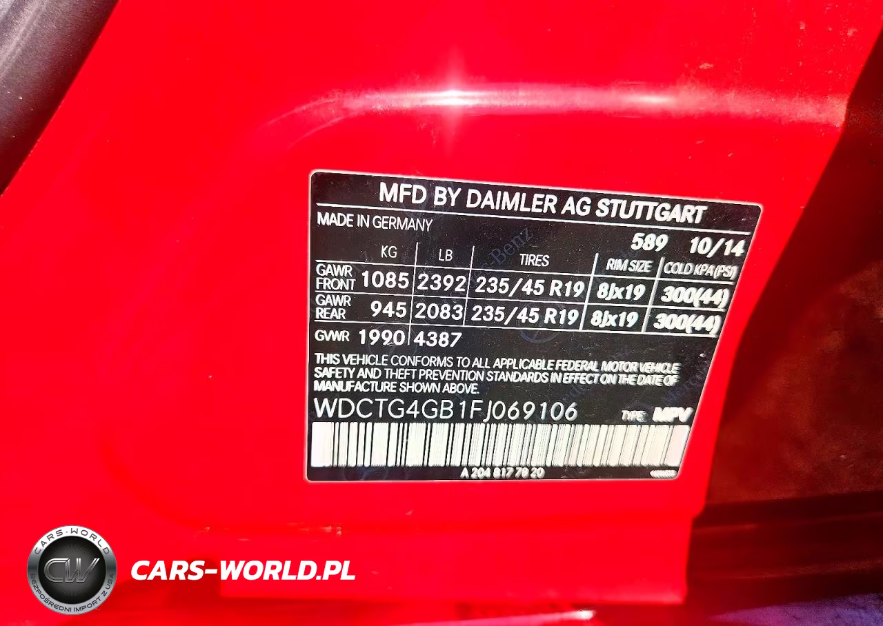 2015 Mercedes-Benz Gla 250 4Matic VIN:WDCTG4GB1FJ069106 - 14