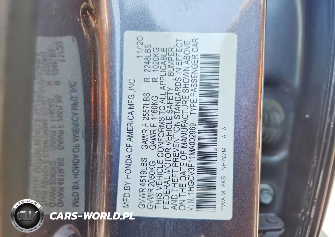 2021 Honda Accord Hybrid VIN:1HGCV3F11MA002969 - 13