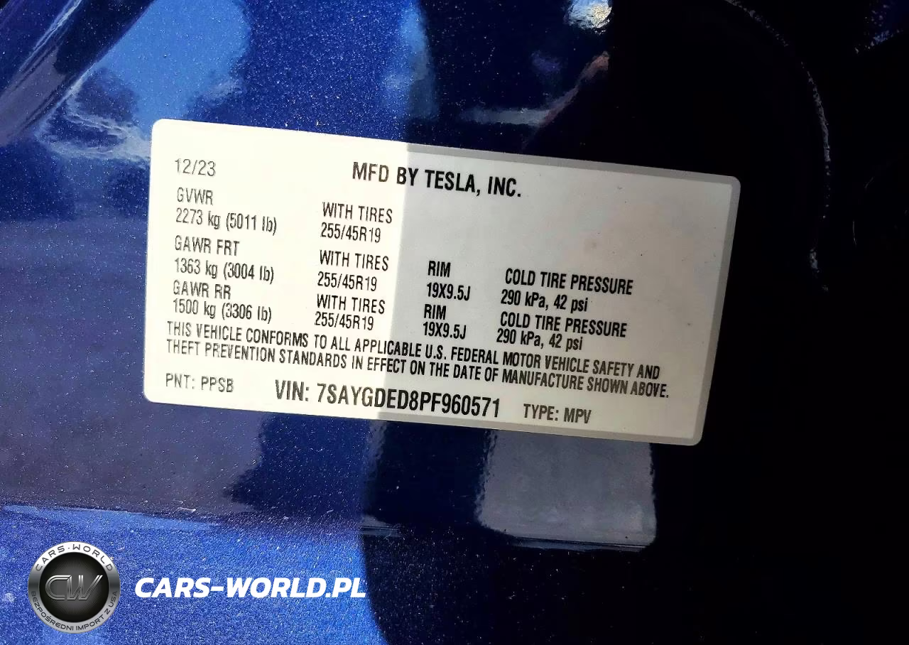 2023 Tesla Model Y VIN:7SAYGDED8PF960571 - 12