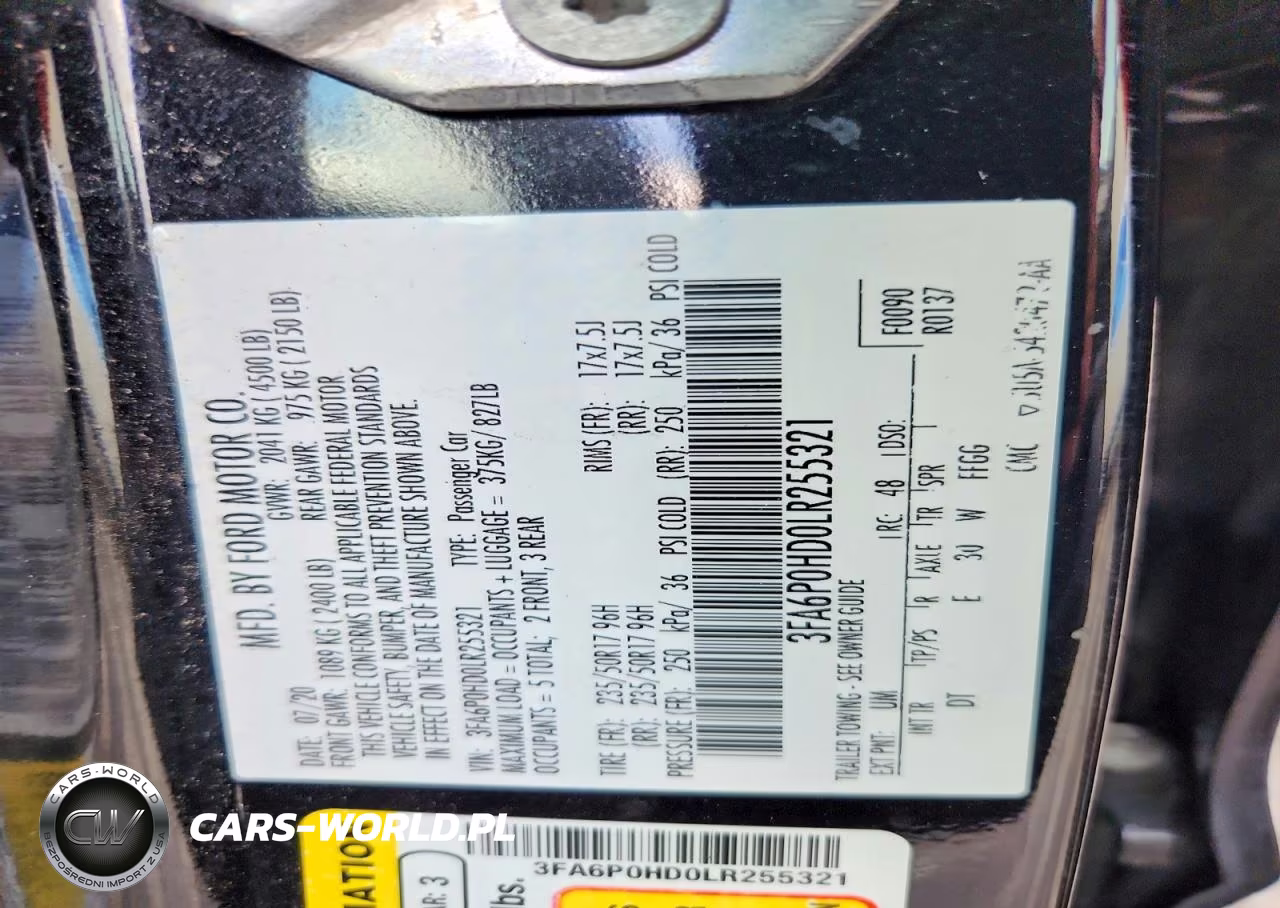 2020 Ford Fusion Se VIN:3FA6P0HD0LR255321 - 12